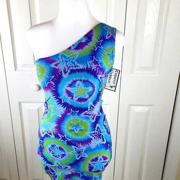 blue tie dye bodycon dress Azure Flowy Chiffon Front Twist Maxi Dress main image 0